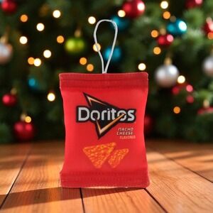Doritos Nacho Cheese Hanging Christmas Ornament Plush Shatterproof New Soft